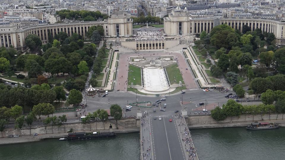 Panoramic view from Eiffel Tower A behemoth structure