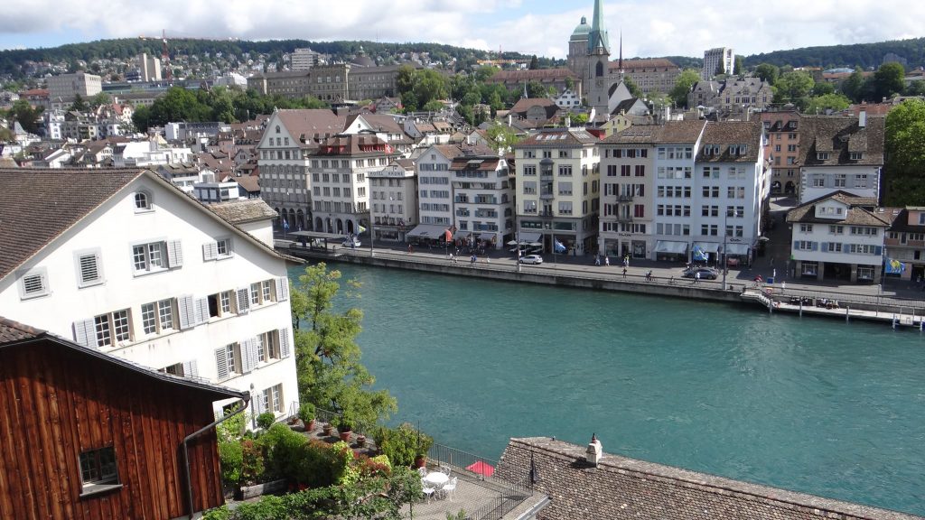 Panoramic view from Lindenhof hill, Zurich