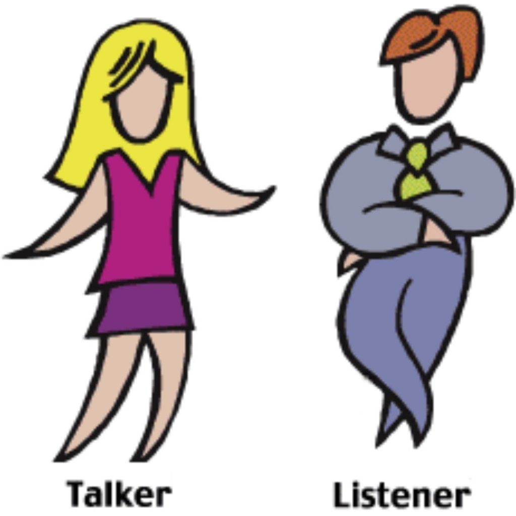 A balance of talkers and listeners is indispensable for healthy environment.